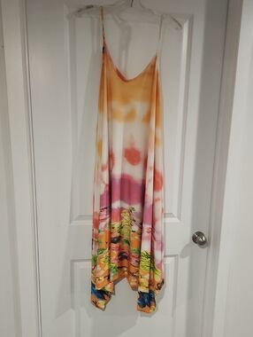 Lily Multicolor Tie-Dye Floral Slip Dress